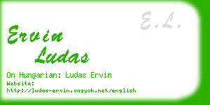 ervin ludas business card